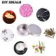 PandaHall Elite 28 pcs 4 Colors(Pink/Black/Silver/Yellow) Aluminum Round Tins For Make Up Container CON-PH0001-40-5
