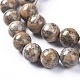 Chapelets de perles de jaspe en peau de léopard naturel G-G803-15B-8mm-3