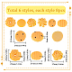 Sunnyclue 48pcs 6 estilos cabujones de galletas de imitación de resina opaca RESI-SC0002-89-2