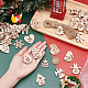 ARRICRAFT 2Sets 2 Style Christmas Theme Unfinished Wood Cutouts Pendant Decorations AJEW-AR0001-25-3