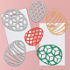 GLOBLELAND 4Pcs Easter Eggs Frame Cutting Dies Metal Easter Bubble Grid Eggs Die Cuts Embossing Stencils Template for Paper Card Making Decoration DIY Scrapbooking Album Craft Decor DIY-WH0309-706-3