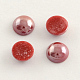 Pearlized Plated Opaque Glass Cabochons PORC-S801-8mm-24-1