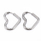 Серьги-кольца в форме сердца для женщин X-EJEW-N016-012-NR-2