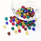 Perles de verre craquelé peintes DGLA-X0006-6mm-05-1