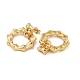 Real 18K Gold Plated Brass Dangle Stud Earrings EJEW-P252-07B-G-2