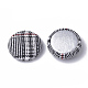 Handmade Cloth Fabric Covered Cabochons WOVE-Q071-07A-01-2