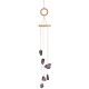 CRASPIRE Raw Stone Wind Chimes 7 Amethyst Stones Rough Crystals Wind Chimes Wall Hanging Ornament for Garden Home Decor Window Ornament HJEW-WH0021-29B-1