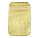 半透明のプラスチック製ジップロックバッグ  再封可能な包装袋  長方形  ゴールド  13x8.5x0.03cm OPP-Q006-03G-2