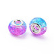 Crackle Two Tone Resin European Beads RPDL-T003-06G-3