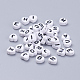 Perles de lettre de trou horizontal acrylique X-MACR-PB37C9679-2-1