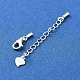 925 Sterling Silver Curb Chain Extender STER-G039-03A-S-2