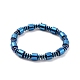 Bracelet de collier de perles de colonne en hématite synthétique et laiton avec fermoirs magnétiques SJEW-G079-01A-3