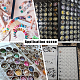 15 Stück runde Acryl-Aufbewahrungsbox-Sets mit losen Diamanten VBOX-WH0005-07-6