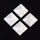 樹脂カボション  模造シェル  正方形  アンティークホワイト  20x20x5mm X-RESI-T039-033B-1