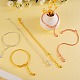 6Pcs 3 Color Brass Snake Chain Bracelets Set for Girl Women BJEW-SZ0001-80-6