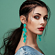 ANATTASOUL 4 Pairs 4 Colors Acrylic Petal Dangle Stud Earrings EJEW-AN0003-78-4