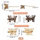 Superfindings kit de fabrication de bâtonnets à cheveux en papillon DIY-FH0003-45-2