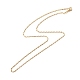 Halskette mit ovalen Gliederketten aus Messing für Frauen NJEW-P265-19G-2