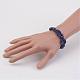 Natürliche Lapis Lazuli Chip Perlen Armbänder BJEW-JB02807-03-4