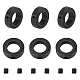 UNICRAFTALE 6Pcs 18mm Inner Diameter Electrophoresis Black Carbon Steel Shaft Collar Set Screw Style Bore Shaft Collars Set Screw Collars for Lawn Tractors Garage Doors FIND-UN0001-34A-1