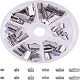 PandaHall Elite 36 pcs 304 Stainless Steel Ribbon Ends/Clamps STAS-PH0018-25P-1