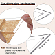 BENECREAT 6Pcs Free Motion Triangle Quilting Template Set DIY-WH0172-939-4