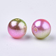 Cuentas de perlas de imitación de plástico ABS del arco iris OACR-Q174-3mm-08-2