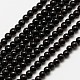 Brins de perles rondes en onyx noir naturel X-G-A130-2mm-K04-1