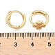 Серьги-кольца из латуни с клевером EJEW-Z102-11G-5