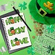 GLOBLELAND Happy St.Patrick's Day Words Theme Clear Stamps and Die Cuts Gnome Silicone Stamps Cards and Metal Cutting Dies for Card Making and DIY Embossing Scrapbooking DIY-GL0003-92-2