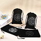 Chgcraft 8 pz 8 stili tarocchi borsa in tessuto rettangolo velluto nero mestiere coulisse borse tarocchi buste di stoccaggio per carte da gioco custodia di gioielli ABAG-CA0001-14-4