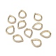 Brass Micro Pave Clear Cubic Zirconia Spring Gate Rings ZIRC-F120-009G-4