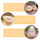 木製リングボックス  葉と言葉の永遠の愛の列  バリーウッド  2x1-5/8インチ（5.2x4cm） OBOX-WH0009-009-4