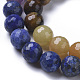 Chakra Theme Natural Red Rainbow Jasper & Yellow Aventurine & Tiger Eye & Green Aventurine & Blue Spot Stone & Lapis Lazuli & Amethyst Beads Strands G-F668-14-10mm-3
