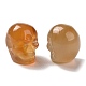 天然石瑪瑙ビーズ  ハロウィンの頭蓋骨  11~11.5x8.5~9x11~11.5mm  穴：0.9~1mm G-C038-01H-2