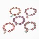 Glass Seed Beads Charm Bracelets BJEW-JB03694-1