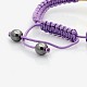 Alloy Acrylic Sideways Cross Bracelets for Valentine's Day X-BJEW-F081-16-3