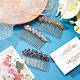 CRASPIRE Bride Wedding Glass Hair Side Comb Colorful Crystal Bridal Hair Combs 3 Colors Crystal Hair Pieces Daily Hair Accessories for Women OHAR-CP0001-03-4