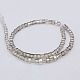 Transparent Cube Shaped Crystal Glass Beads Strands GLAA-F012-A01-3