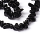 Natural Obsidian Chip Bead Strands X-F079-2