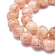 Chapelets de perles de sunstone naturelle naturelles G-F715-106C-3