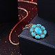 Turquoise Pendant Necklaces NJEW-BB21175-G-4