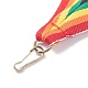 (vente de clôture défectueuse : fermoir en fer oxydique) lanière porte-badge en ruban de polyester AJEW-XCP0001-64-5