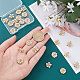 SUPERFINDINGS 24Pcs 2 Style Brass Flower Beads Gold Plated Flower Shape Bead Caps Flower Beads Spacers for DIY Jewelry Making FIND-FH0004-18-3