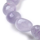 Natural Lavender Jade Bead Stretch Bracelets X-BJEW-K213-16-3