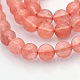 Chapelets de perles en verre de quartz de cerise G-N0120-32B-8mm-1