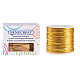 BENECREAT 17 Gauge (1.2mm) Aluminum Wire 380FT (116m) Anodized Jewelry Craft Making Beading Floral Colored Aluminum Craft Wire - Light Gold AW-BC0001-1.2mm-08-2