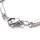 Unisex 201 Stainless Steel Bar Link Chain Bracelets BJEW-L637-42B-P-3