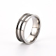 201 nucleo ad anello in acciaio inossidabile per la creazione di gioielli intarsiati RJEW-ZX002-05-11-2