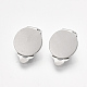 304 Stainless Steel Clip-on Earring Findings X-STAS-T045-33C-P-1